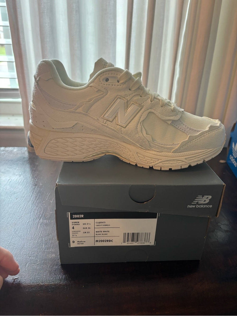 New Balance Women's 2002R Off-White/White Leather & Mesh Sneakers